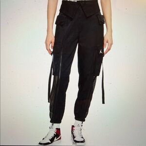 Jordan Black Mesh Cargo Track Joggers